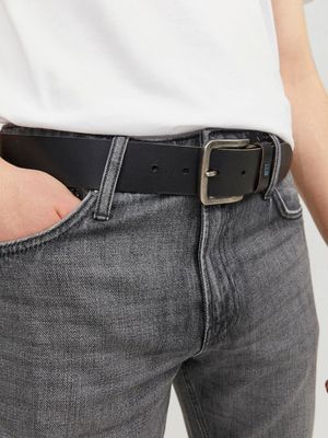 JACFLAG LEATHER BELT 4 CM NOOS Black