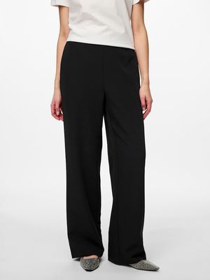 PCBOZZY HW WIDE PLAIN PANT NOOS BC Black