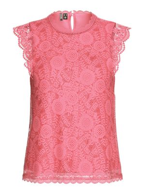 PCOLLINE SL LACE TOP WVN NOOS Pink Lemonade