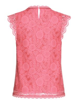 PCOLLINE SL LACE TOP WVN NOOS Pink Lemonade