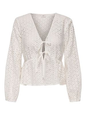 JDYSUNNY 7/8 ANGALISE TIE TOP WVN Cloud Dancer