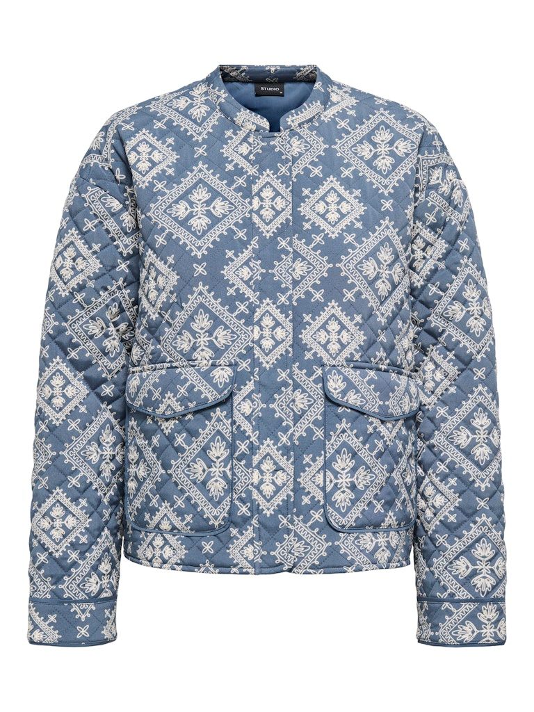 ONLHALLIE QUILTED JACKET OTW NOOS China Blue/THEA TILE