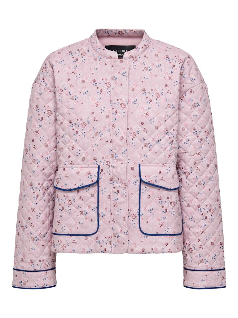ONLHALLIE QUILTED JACKET OTW NOOS Pale Mauve/FLOWERS
