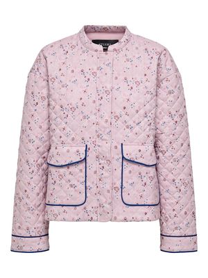ONLHALLIE QUILTED JACKET OTW NOOS Pale Mauve/FLOWERS