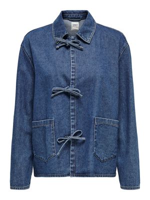 ONLTHILLE L/S TIE JACKET DNM GUA Dark Blue Denim