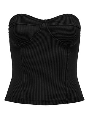 ONLESRA LIFE CORSET TOP XT JRS Black-Extend emb.