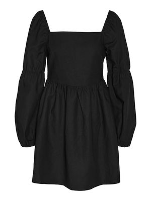 NMPAXTON L/S SQUARE NECK DRESSBlack