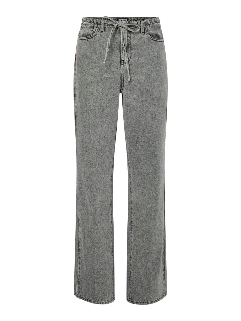 PCFANU MW TIE DENIM JEANS D2D Medium Grey Denim