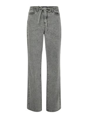 PCFANU MW TIE DENIM JEANS D2D Medium Grey Denim