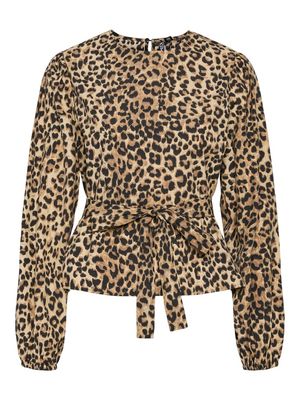 PCSLOE LS TOP WVN BC Tannin/Leopard