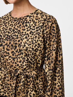 PCSLOE LS TOP WVN BC Tannin/Leopard