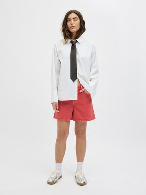 JXLAURA SHORT MW COLOR DENIM SHORTS DNM Racing Red