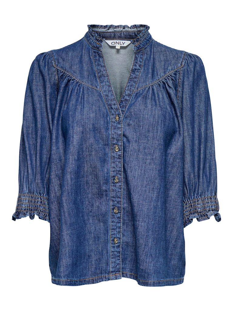 ONLRAYA 3/4 SHIRT DNM AKM NOOS Medium Blue Denim
