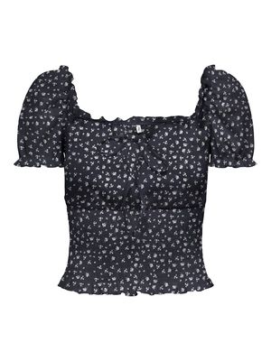 ONLHILLARY AOP SMOCK S/S TOP CS OX JRS Night Sky/Ann flower