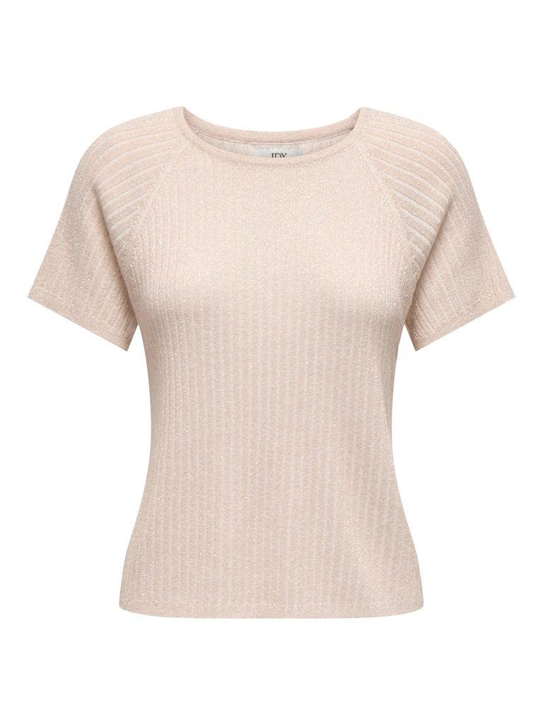 JDYBODILLA S/S GLITTER PULLOVER KNT NOOS Cloud Dancer-W. GOLD LUREX