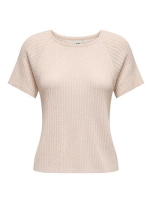 JDYBODILLA S/S GLITTER PULLOVER KNT NOOS Cloud Dancer-W. GOLD LUREX
