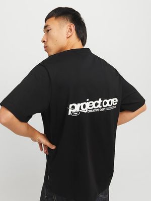 JCOUNION BACK PRINT TEE SS CREW NOOS Black