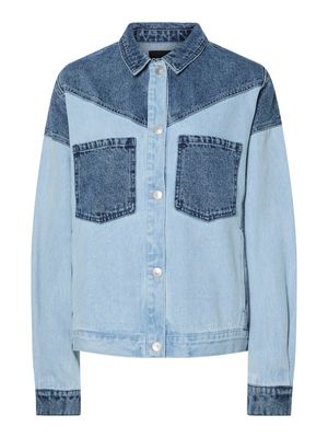 PCFAMY LS LOOSE DENIM SHIRT D2D FSY Light Blue Denim-Medium blue