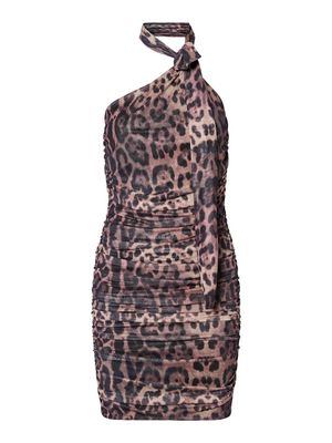 PCNALLE SL HALTERNECK MESH DRESS D2D JRS Black-Leo