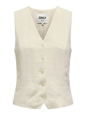 ONLIRIS-SIESTA S/L LINEN BL VEST TLR Moonbeam
