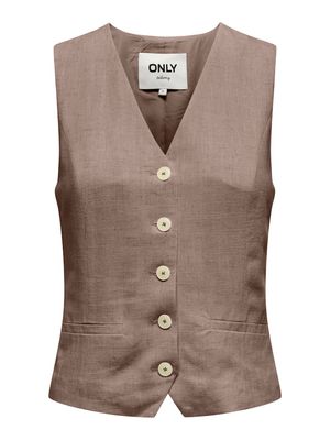 ONLIRIS-SIESTA S/L LINEN BL VEST TLR Leafless Tree