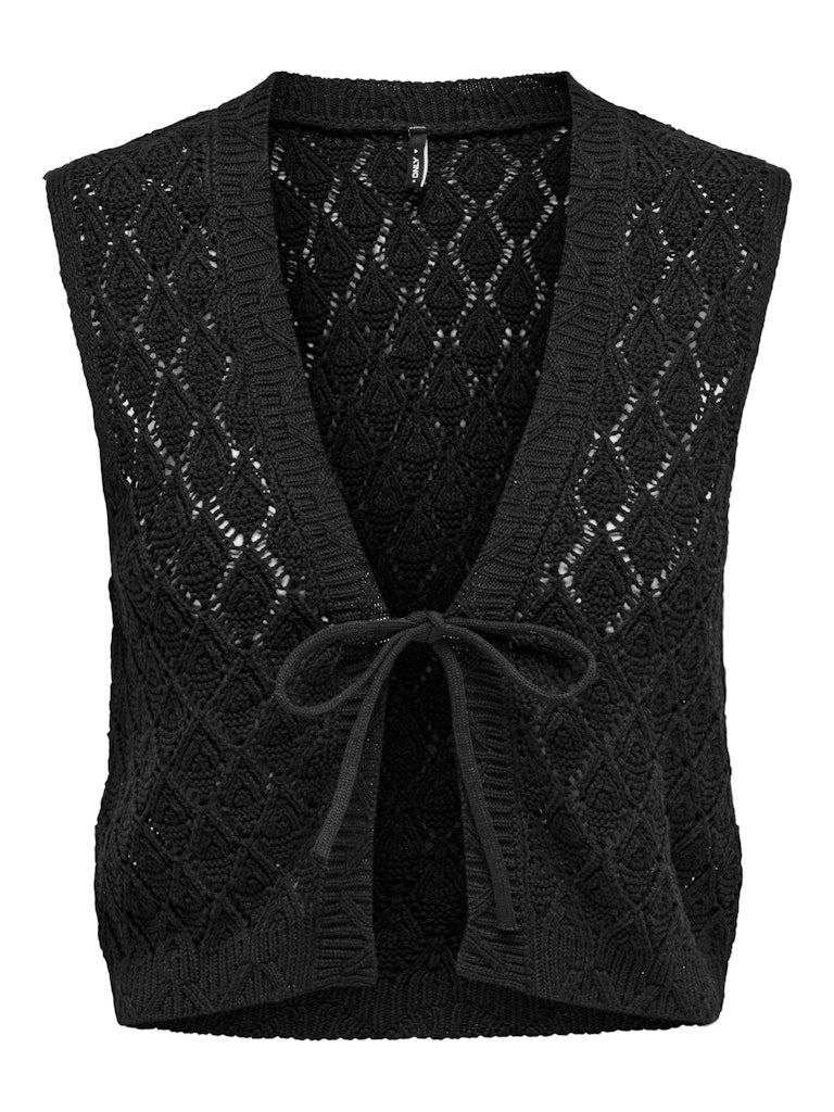 ONLCHILI S/L STRING VEST KNT NOOS Black