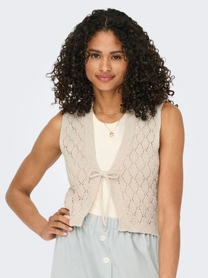 ONLCHILI S/L STRING VEST KNT NOOS Ecru