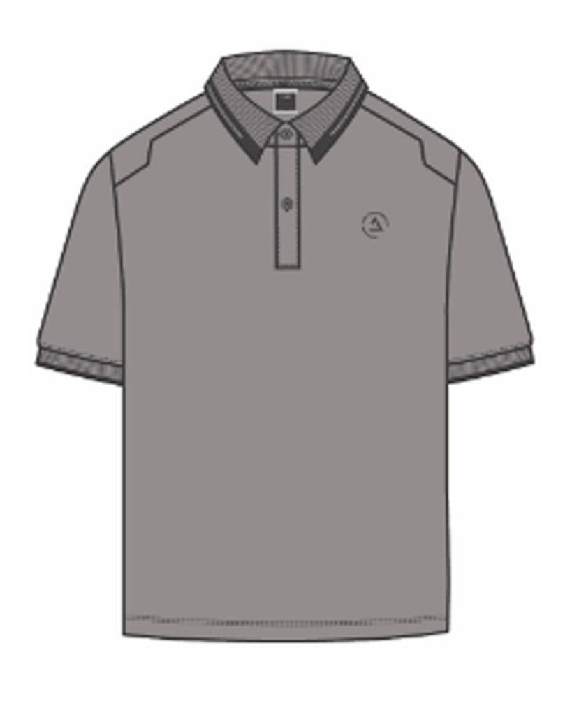 JCOHASS LOGO POLO SS SMU Gray Flannel