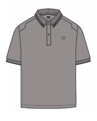 JCOHASS LOGO POLO SS SMU Gray Flannel
