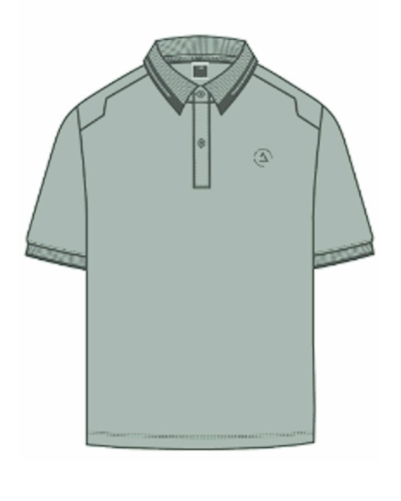 JCOHASS LOGO POLO SS SMU Aqua Gray