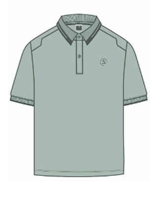 JCOHASS LOGO POLO SS SMU Aqua Gray