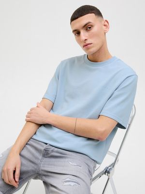 JCOPACER STRUCTURE TEE SS CREW NECK SMU Subdued Blue