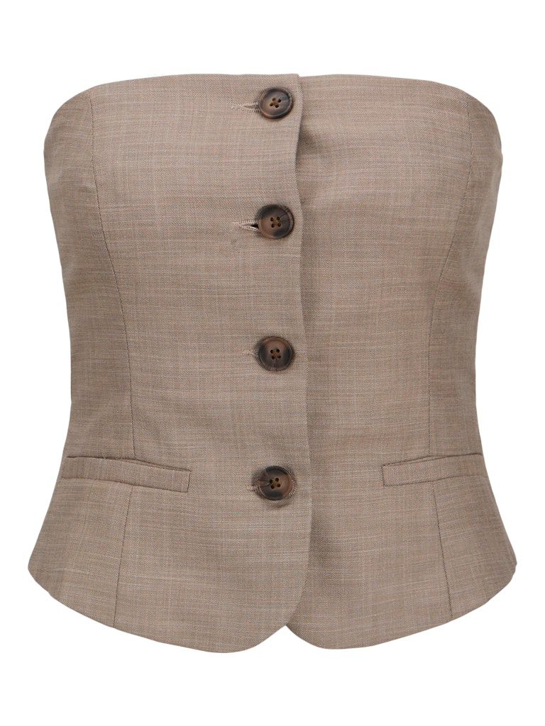 JXLELA OFF SHOULDER WAISTCOAT TLR Coriander/MELANGE