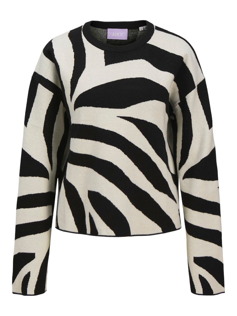 JXADIRA CREW NECK KNIT Black//Zebra