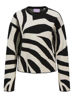 JXADIRA CREW NECK KNIT Black//Zebra
