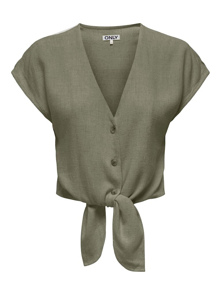 ONLSIESTA SS KNOT LIN BL SHIRT PNT NOOS Deep Lichen Green