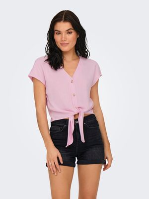 ONLSIESTA SS KNOT LIN BL SHIRT PNT NOOS Pirouette