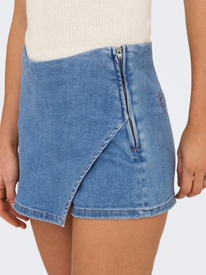ONLMIST-YASMINE MW WRAP SKORT DNM Medium Blue Denim