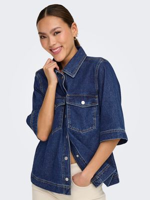 ONLBELLE S/S SHIRT DNM GUA NOOS Dark Blue Denim
