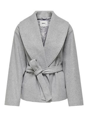 ONLAUGUSTA LIFE SHORT COAT OTW NOOS Light Grey Melange