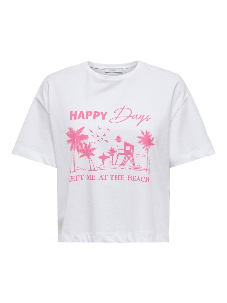 PGLIVA S/S T-SHIRT JRS Cloud Dancer-HAPPY DAYS