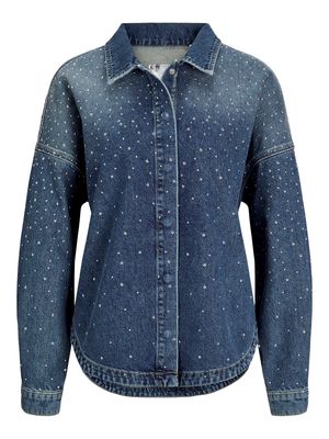 JXJEN LS OVERSIZED SHIRT STONE DNM Medium Blue Denim