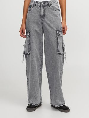 JXTOKYO WIDE CARGO MW JEANS DNM Grey Denim