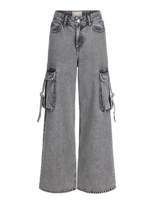 JXTOKYO WIDE CARGO MW JEANS DNM Grey Denim