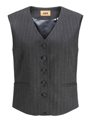 JXMARY BRUSHED WAISTCOAT TLR Dark Grey Melange-Light Grey