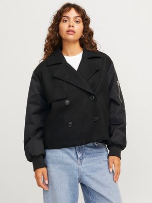JXHARPER MIX BIKER JACKET OTW LN Black
