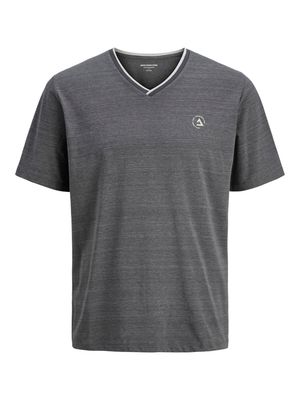 JCOCONTRAST TEE SS V-NECK SMU Asphalt/NEW