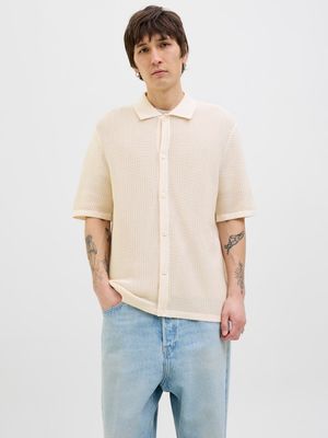 JORALMERIA KNIT SS POLO LN Sea Salt