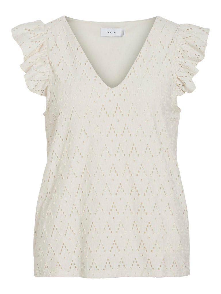 VIAMALINA V-NECK C/S TOP/PB Birch