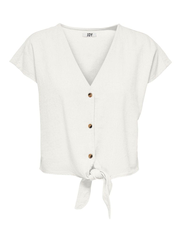 JDYSAY S/S LINEN KNOT SHIRT WVN DIA Snow White
